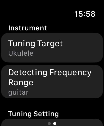 Select Instrument Screen